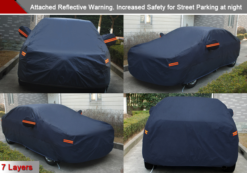 7 Layer PEVA Cotton Car Cover Outdoor Waterproof Sun Snow Rain UV