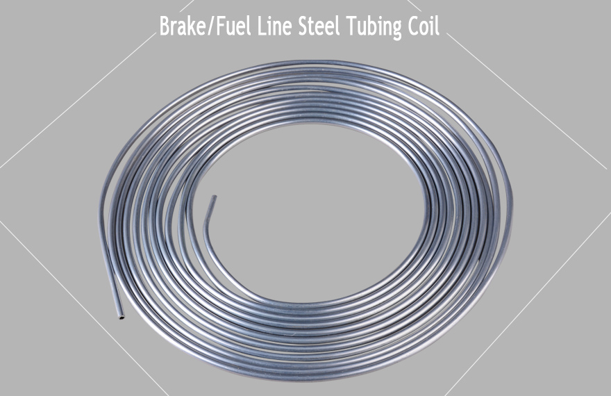 Zinc Steel Brake Line Tubing Kit 3/16" ODx25 Ft Roll With 15 Assort