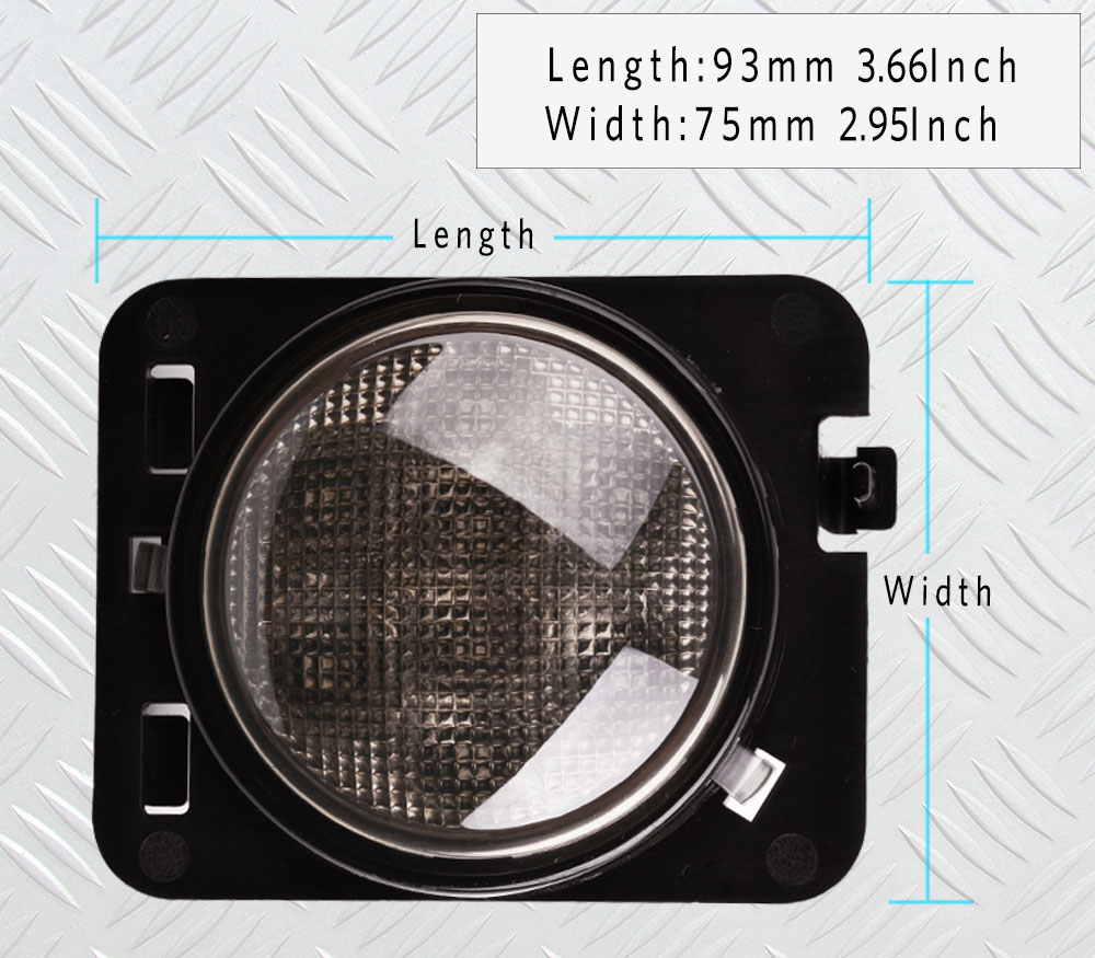 2x smoked turn signal fender parking led light for jeep jeep tj fog light replacement lens