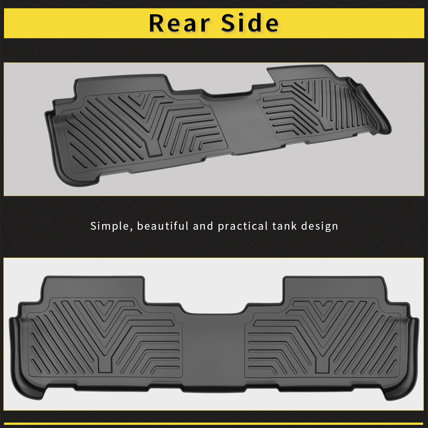 All Weather Floor Mats Rubber Liners for 20142019 Toyota Highlander