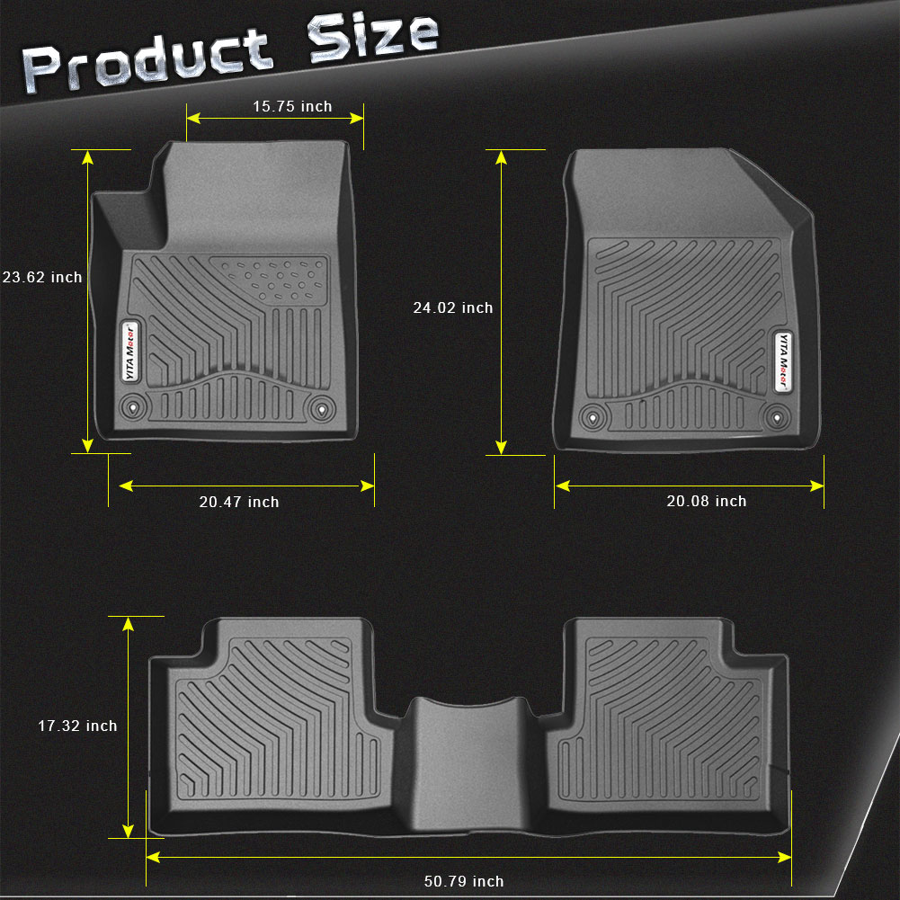 Floor Mats Liners for Jeep Cherokee 20152019 Heavy Duty Rubber All