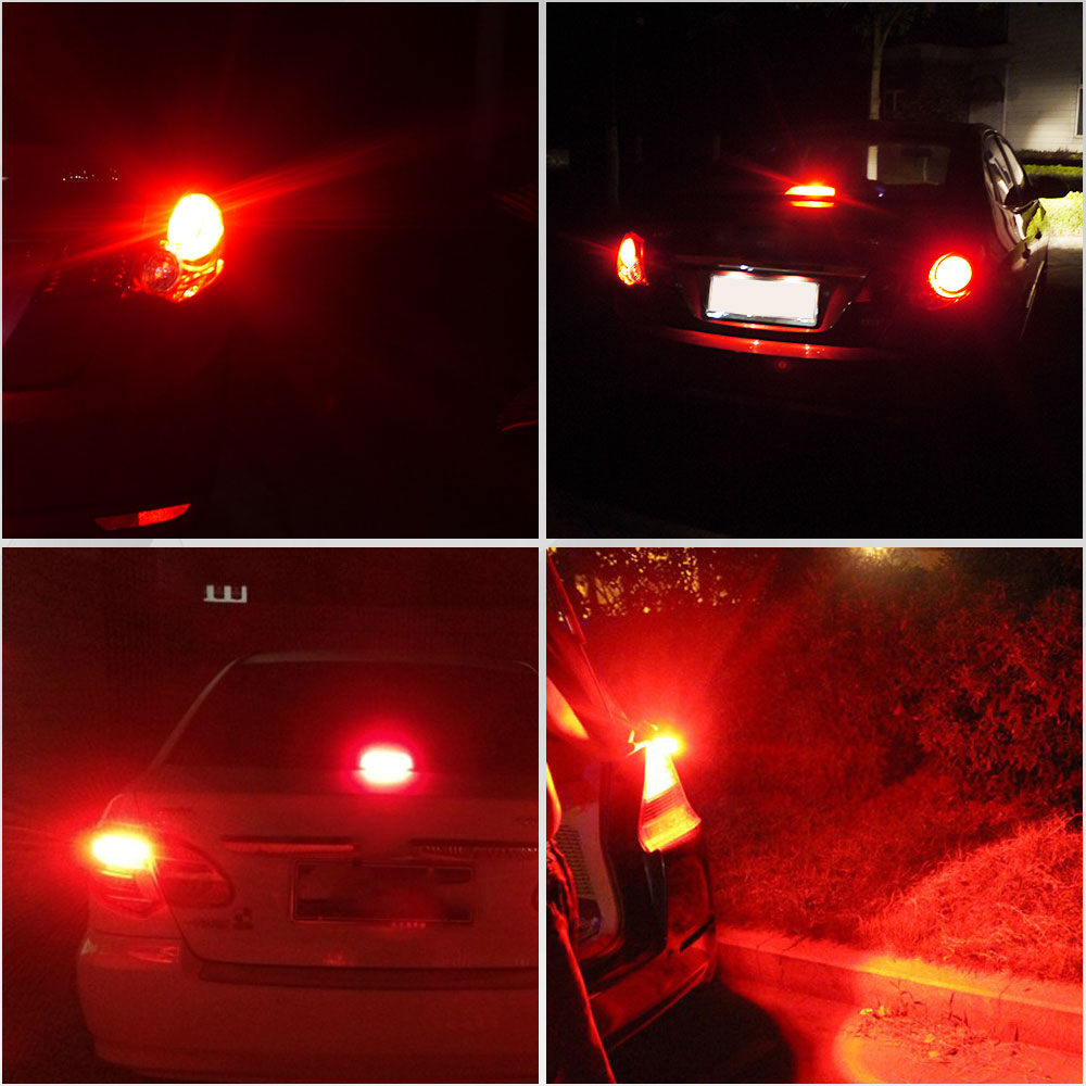 4x RED 1157 27SMD 5050Chip High Power Car Brake Tail LED Light Bulbs 1142 12V